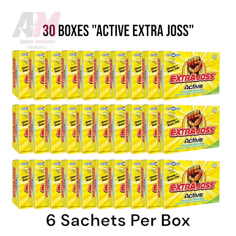 EXTRA JOSS – 30 Boxes HALAL Energy Drink Powder Ginseng/Grape/Mango Flavour