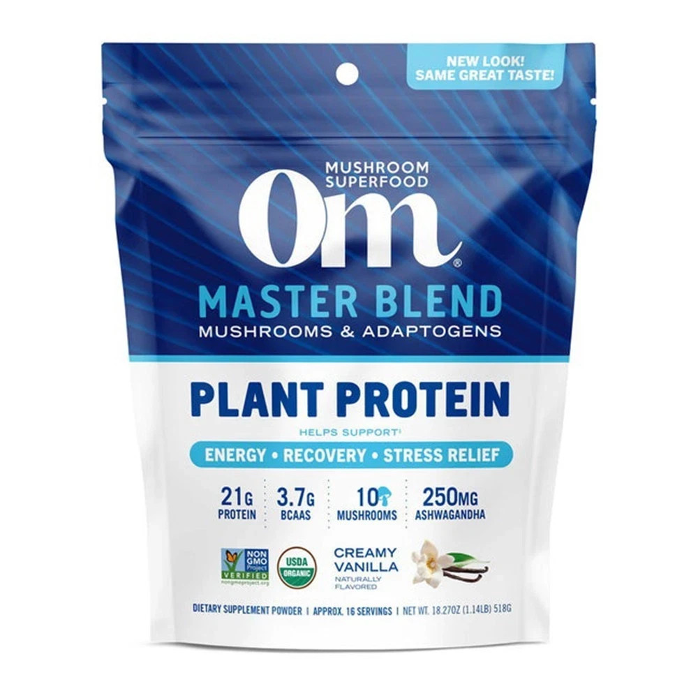EXP 02-26 OM Mushroom Superfood Master Blend Plant-Based Protein Powder, 18.27oz