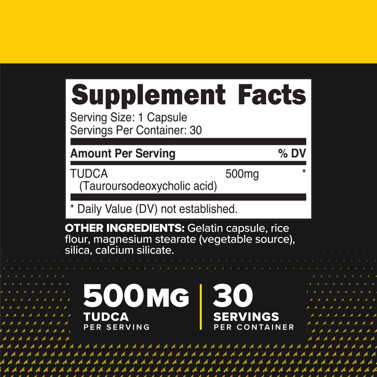 Primaforce TUDCA (Tauroursodeoxycholic Acid) 30 Servings, 500mg Per Serving