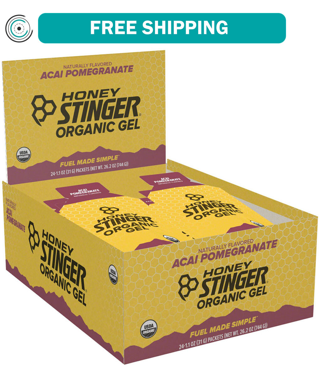 Honey Stinger Organic Energy Gel – Acai and Pomegranate, Box of 24