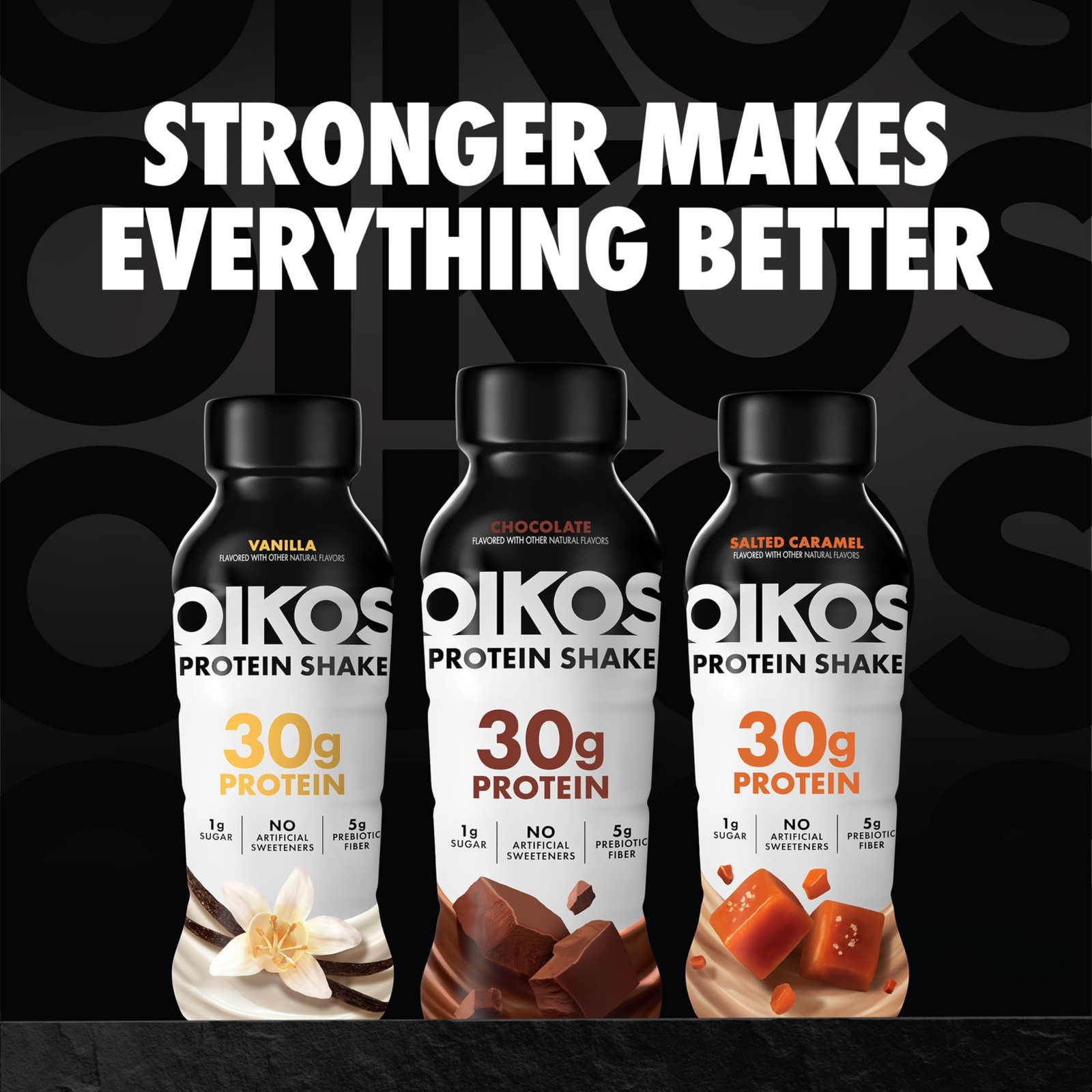 Oikos Protein Shake, Chocolate, 30g High 12 Fl Oz (Pack of 12)