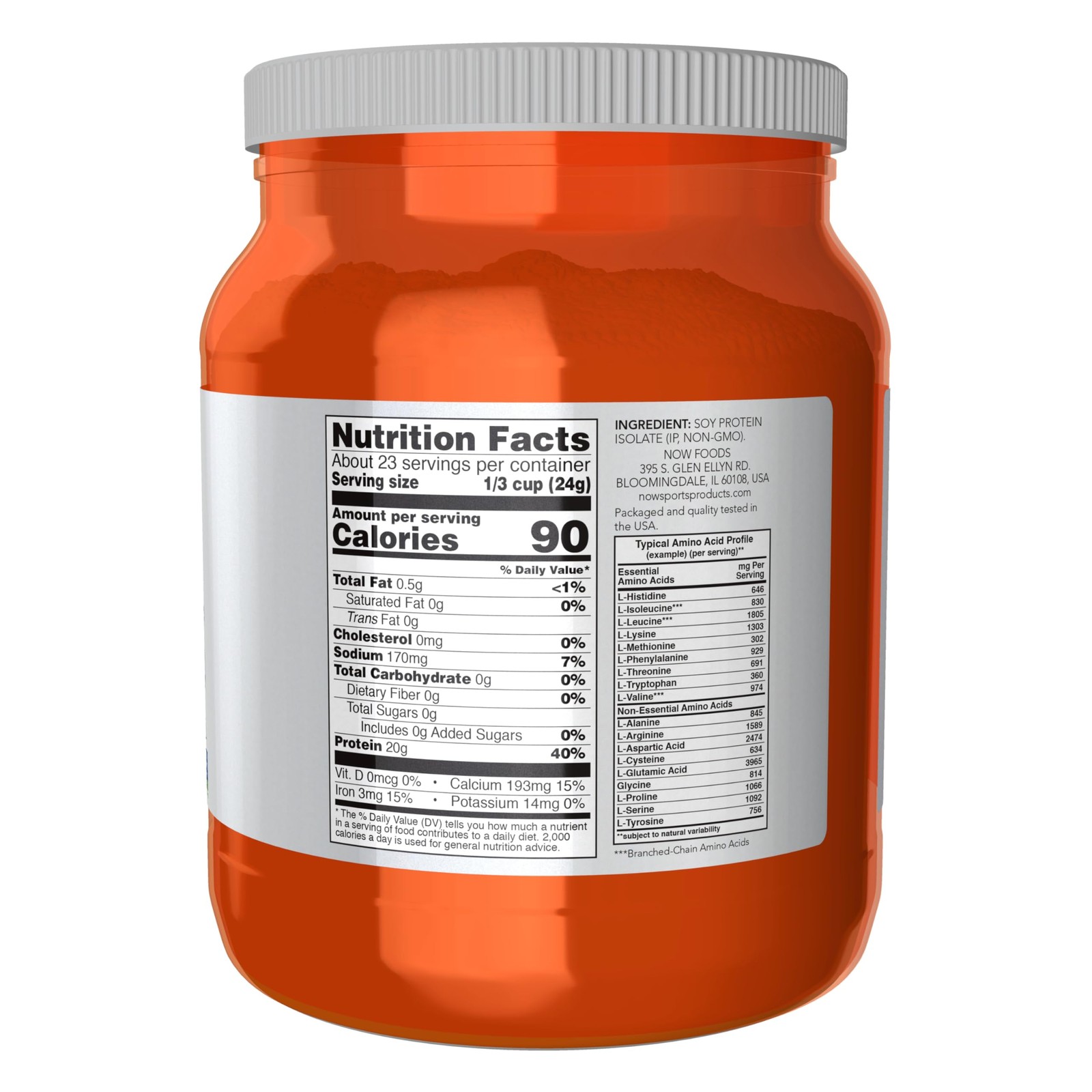 NOW Foods Sports Nutrition, Soy Protein Isolate 1.2 Pound (Pack of 1), Cream