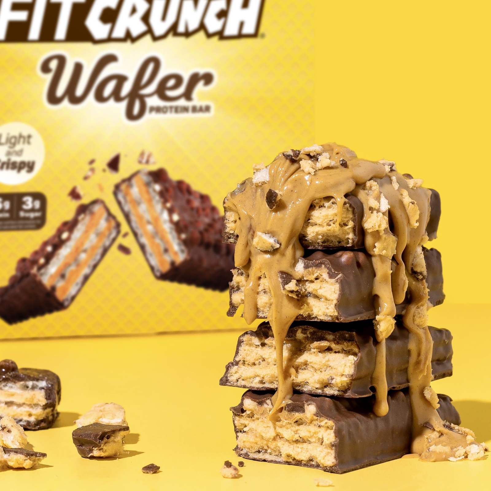 FITCRUNCH Wafer Protein Bars, Designed by Robert Irvine, 16g of Protein & 3g …