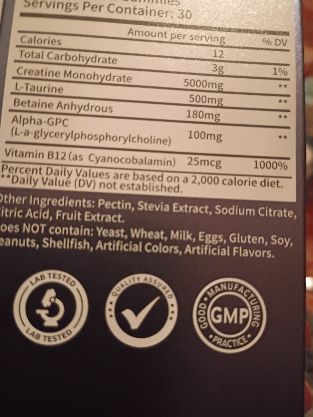 Creatine Monohydrate GUMMIES Blueberry 🫐 Flavor 2 Pack 2 Month Supply