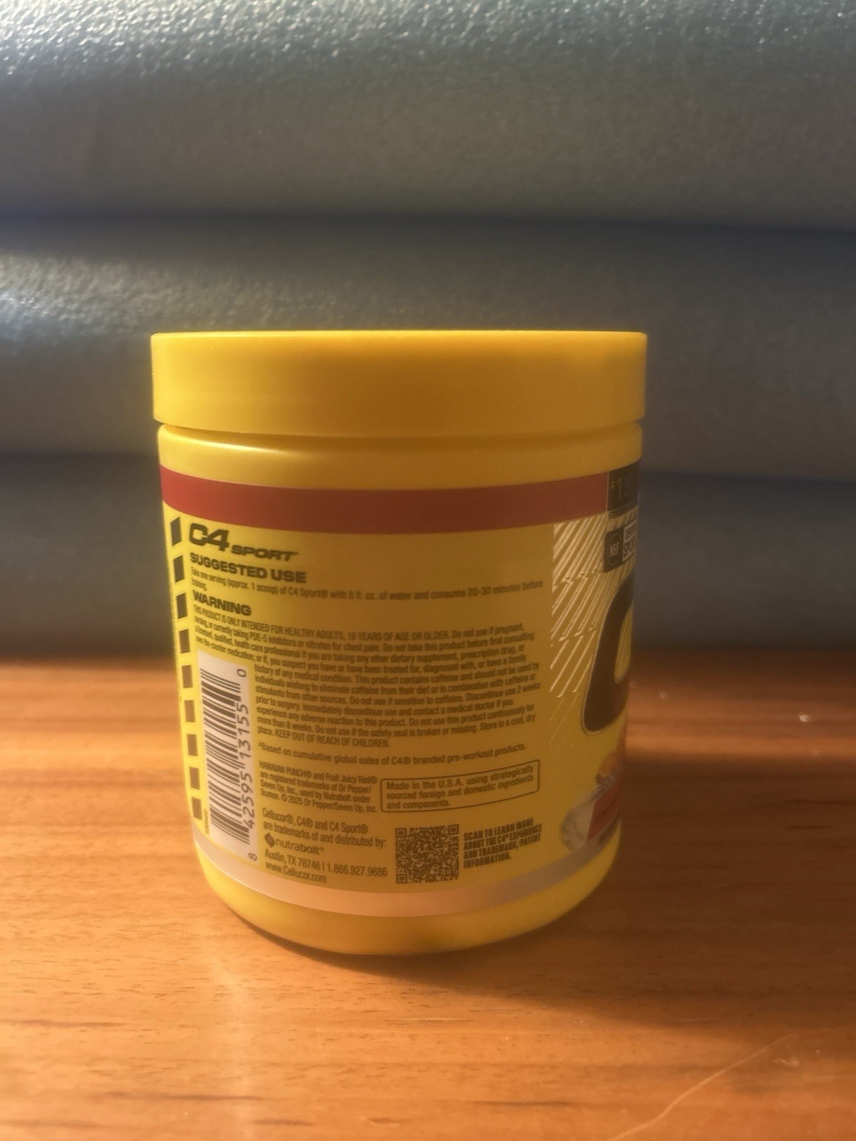 Cellucor C4 SPORT Pre-Workout 8.9oz Hawaiian Punch FRUIT JUICY RED EXP2027+ NEW