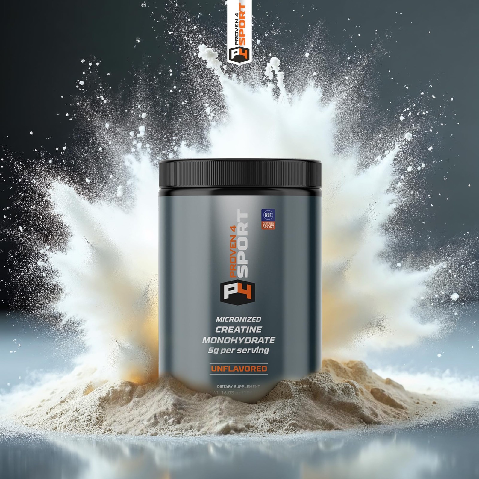 Proven4 Creatine Monohydrate – NSF Certified for Sport® – 5g Micronized Powde…