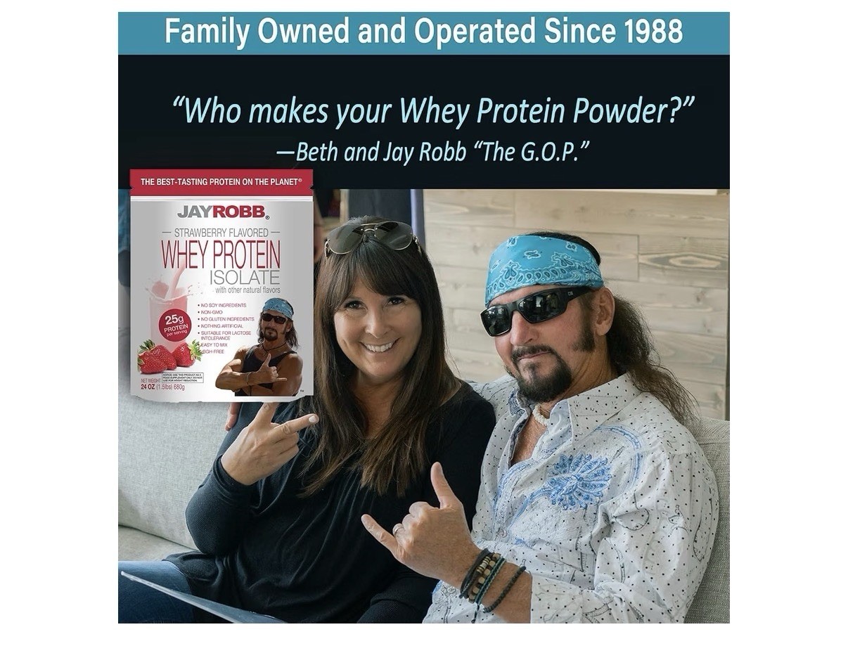 JAYROBB Whey Protein Isolate Strawberry Flavored 1.5 Pound