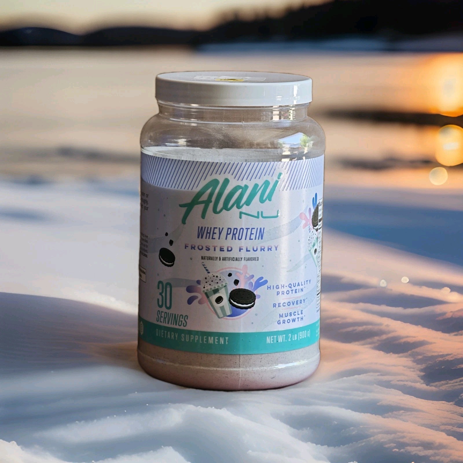 Alani Nu Whey Protein Powder Frosted Flurry Flavor 30 Servings, 2 lbs