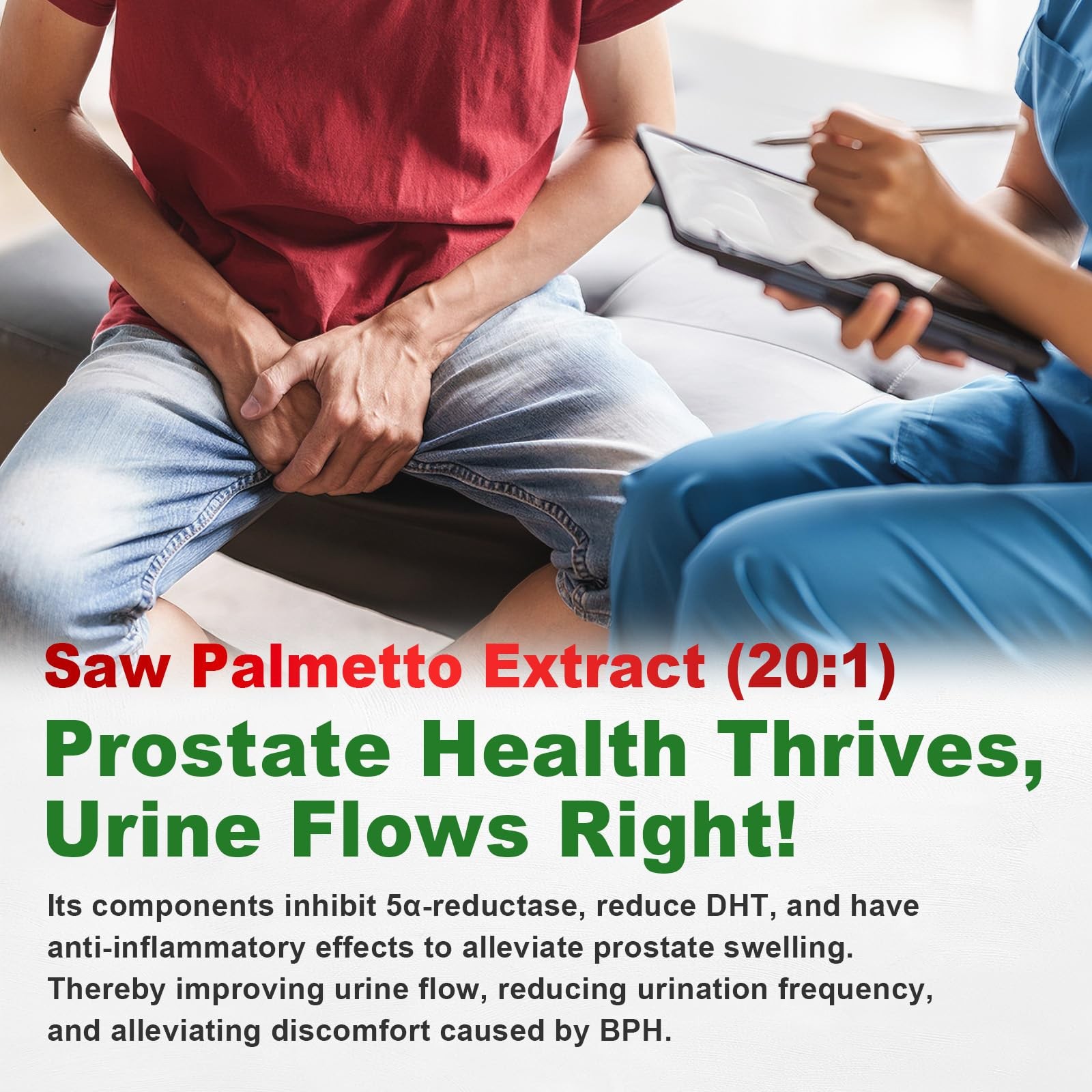 2 Pack Saw Palmetto for Men Gummies, Extra Strength DHT 60 Count (Pack of 2)