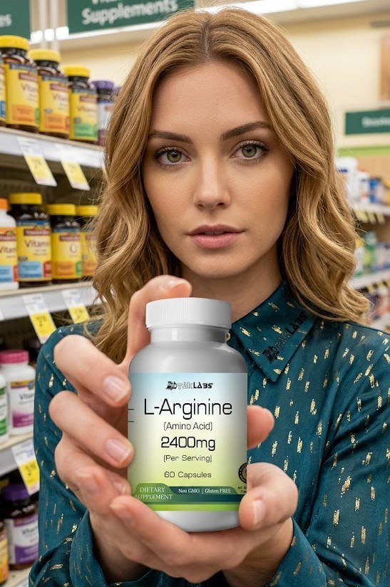 L-Arginine Capsules 2400mg Serving- Fresh.