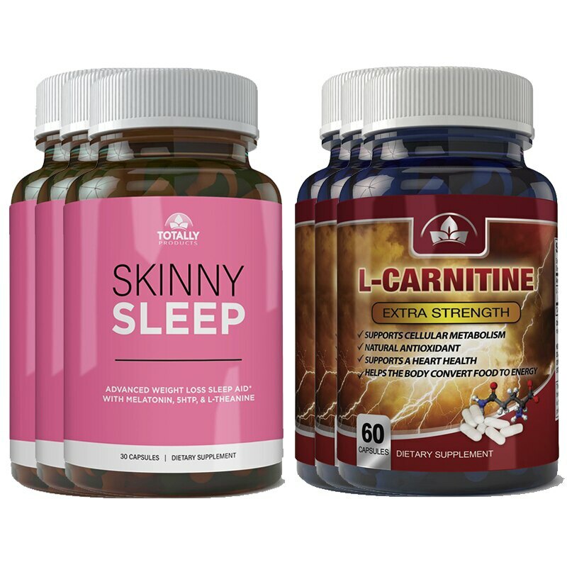 Skinny Sleep Support Weight Management & L-Carnitine Heart Health Supplements