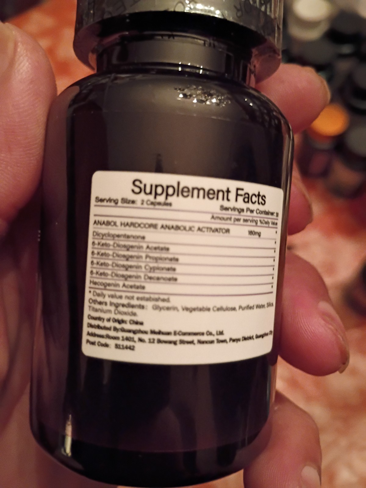 Anabol HardCore Made In USA 1 Bottle 60 Caps Muscle Building + Mental Clarity