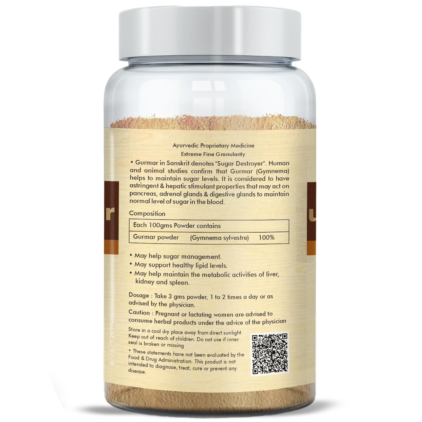 Herbal Hills Gurmar Powder – 100g each (Pack of 2)