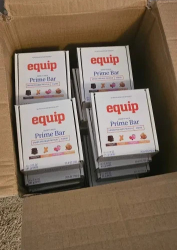 Equip Prime Bar Variety Pack Grass-fed Beef Protein | 4 Flavors | Best By Nov 26