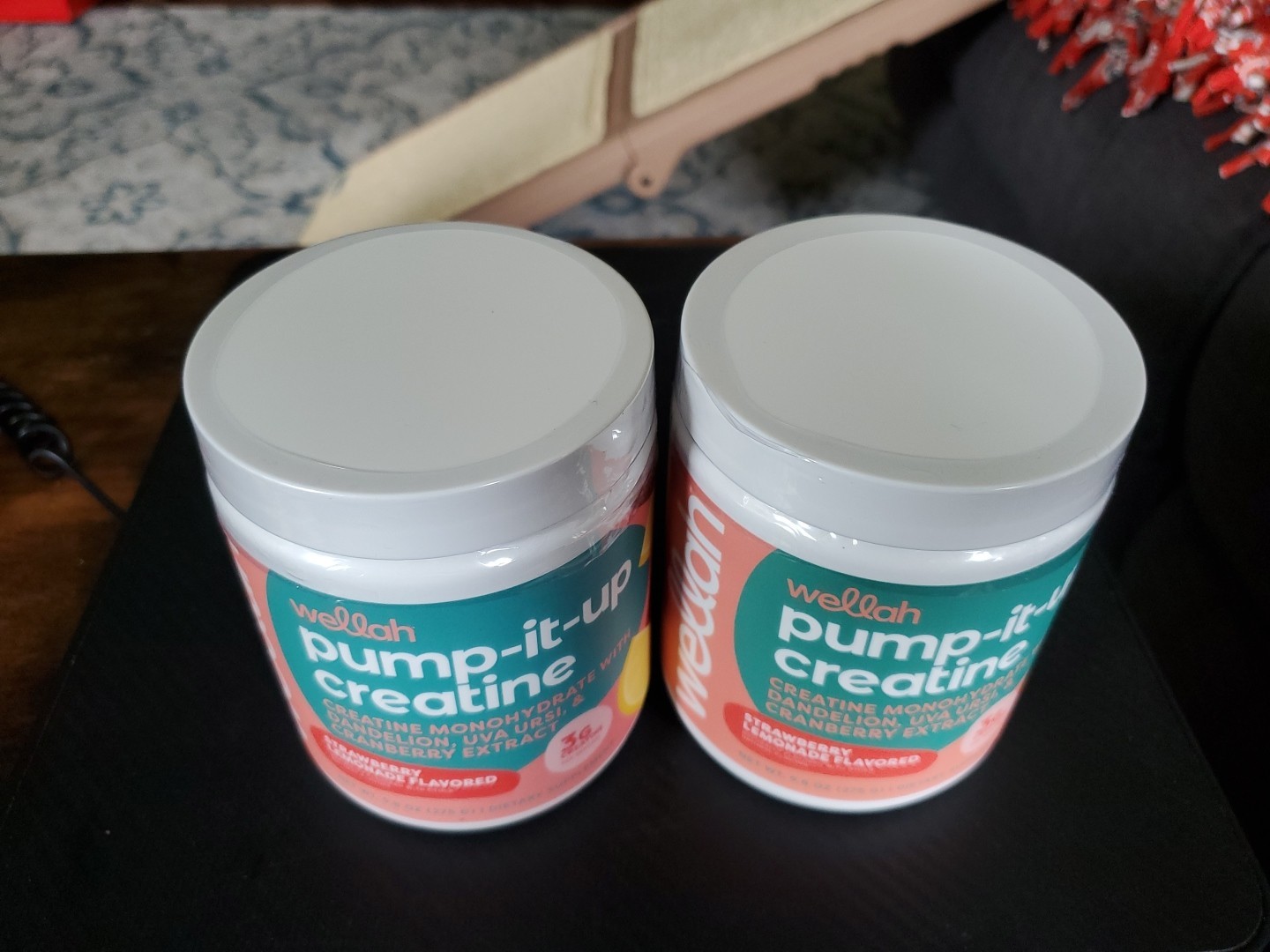 SEALED – (2) Wellah Pump-It-Up Creatine Creatine – 9.8 oz. STRAWBERRY LEMONADE