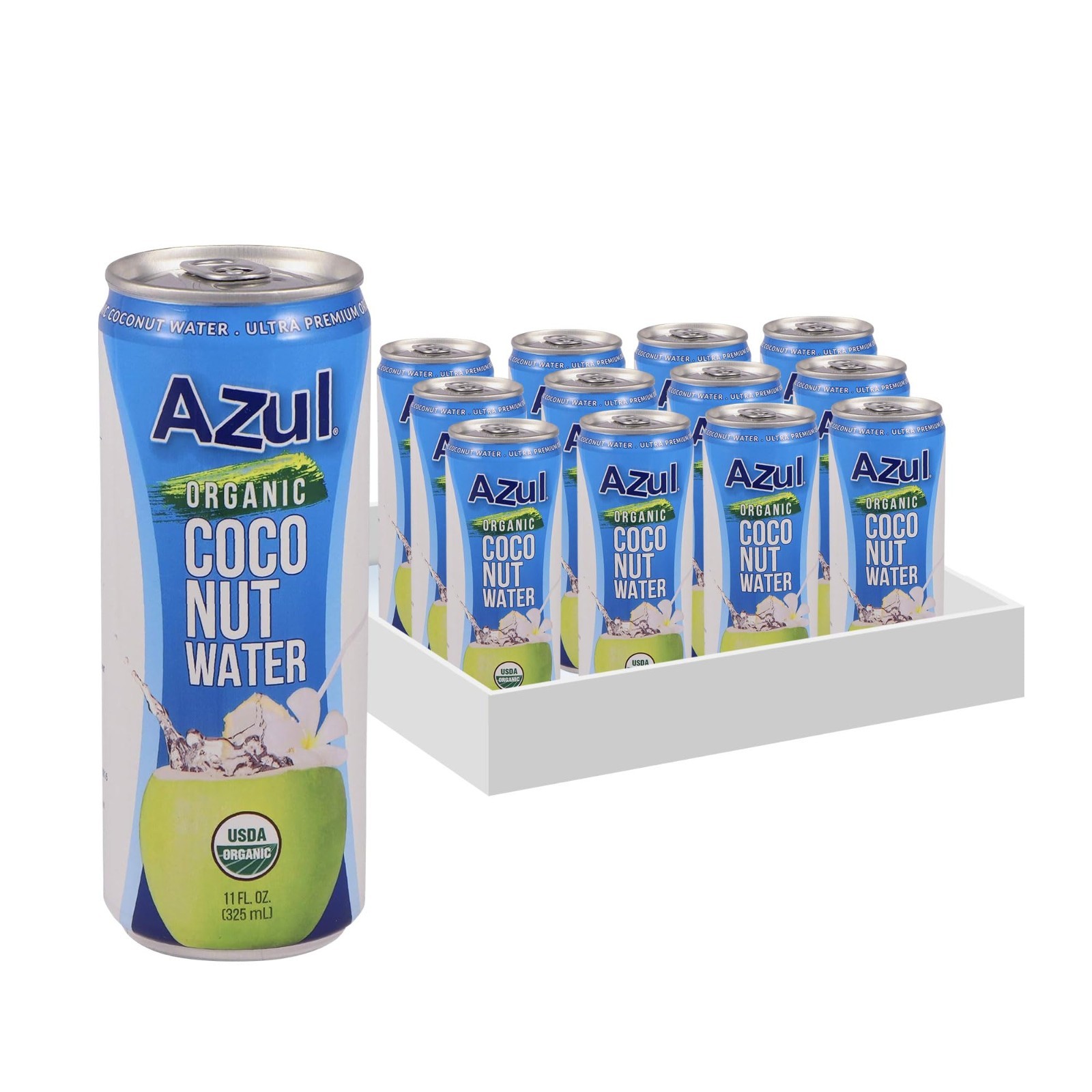 Organic Coconut Water – Natural Hydrating Electrolyte Drink, No Sugar, Gluten Fr