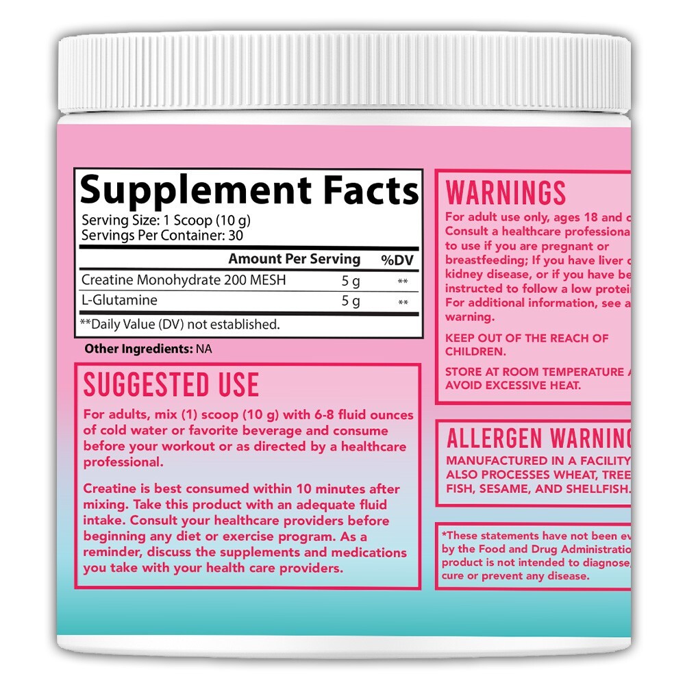 Angry Supplements Better Booty Glute Scoop Creatine Women Butt Builder Drink Mix