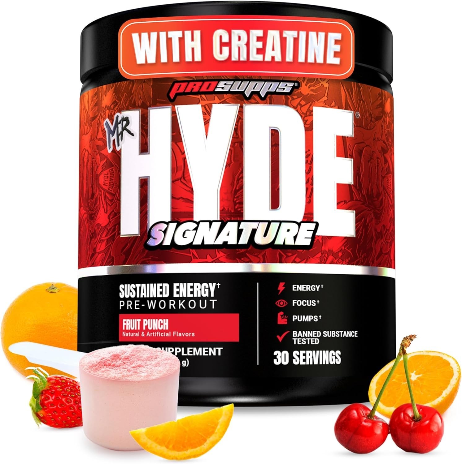 Ultimate Energy Pre Workout – Mr. Hyde Signature, 30 Servings, Fruit Punch