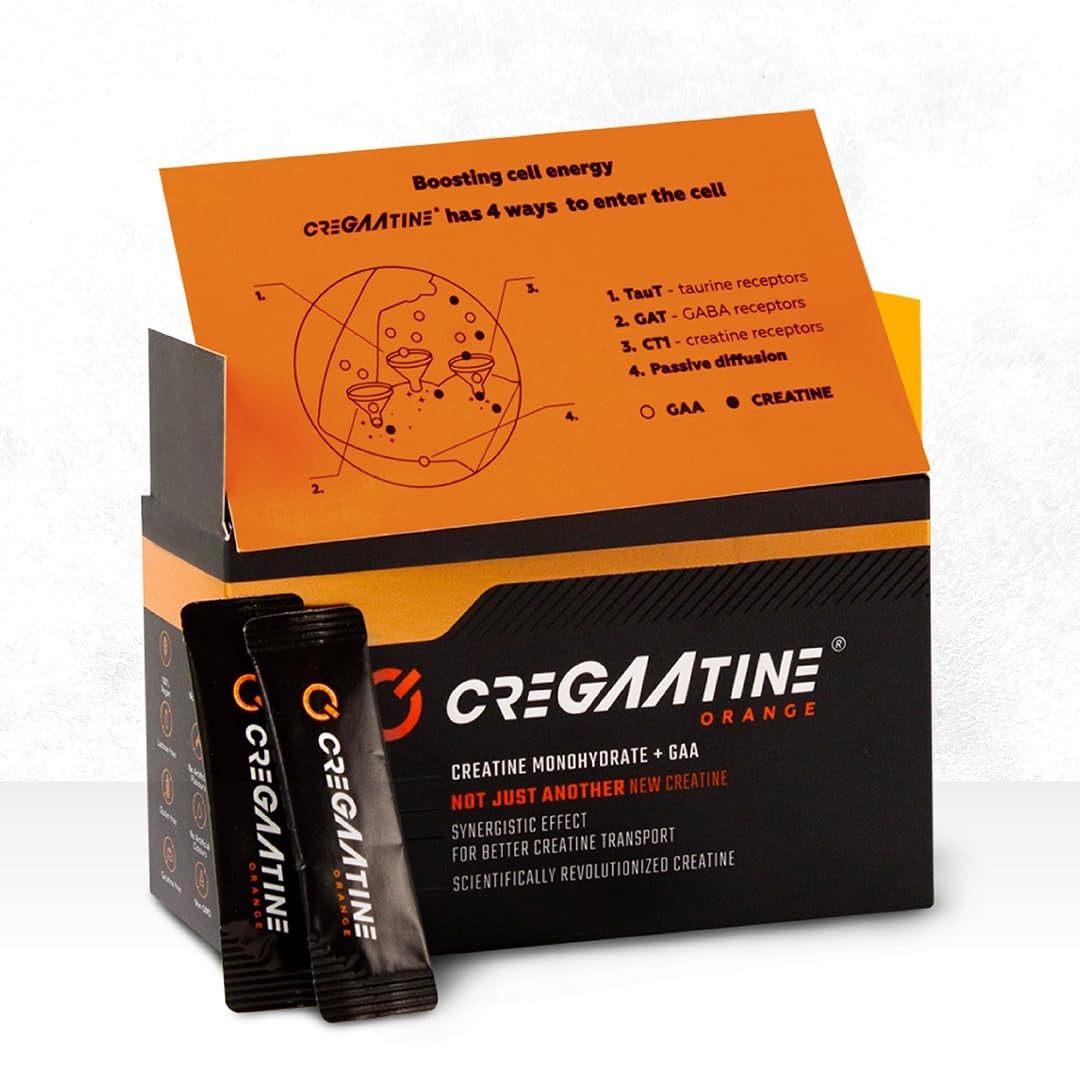 CreGAAtine Creatine Monohydrate + GAA 60 Sachets 30 Servings Strength Focus