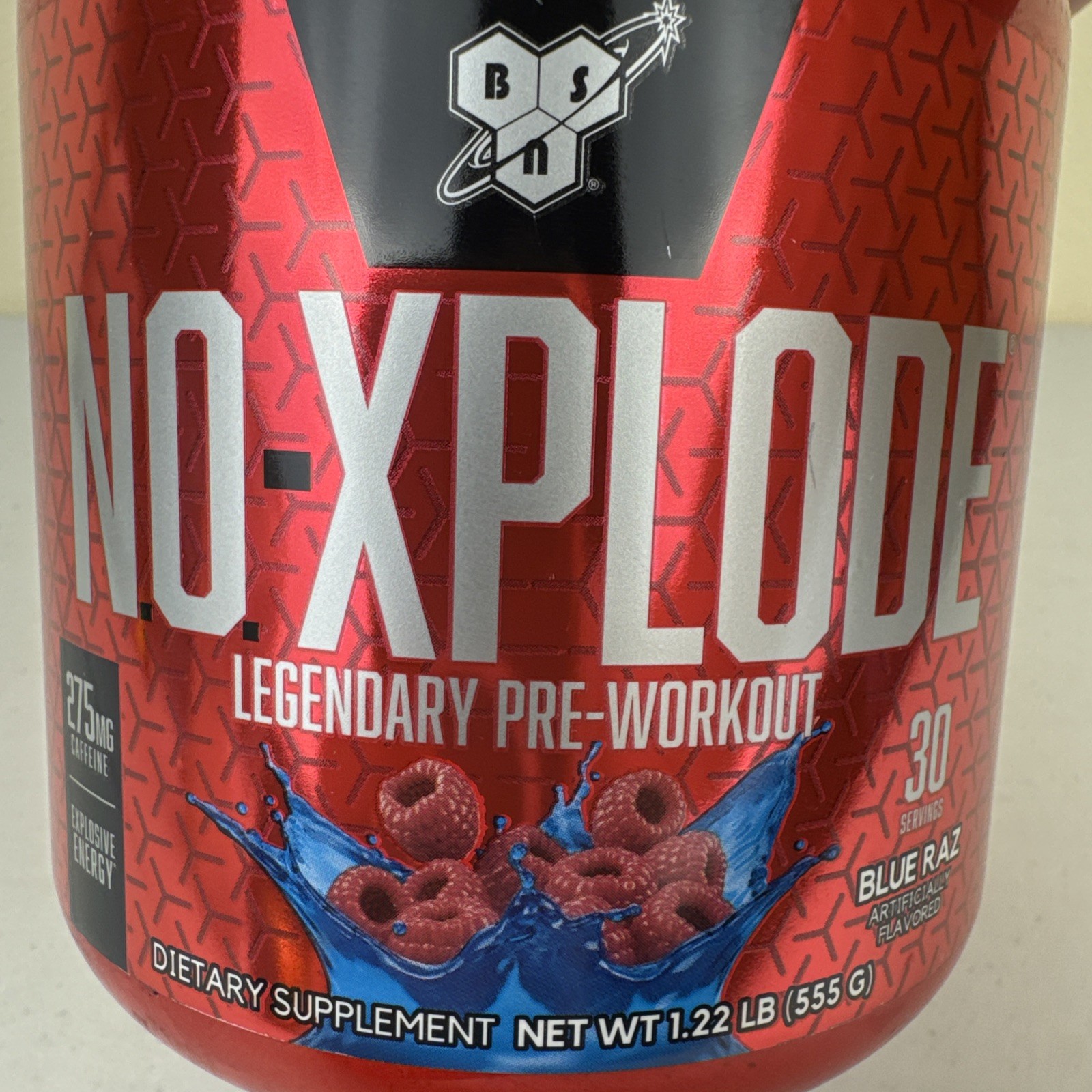 BSN N.O.-XPLODE Pre Workout Powder Energy Supplement Blue-Raz Brand New Exp 1/27