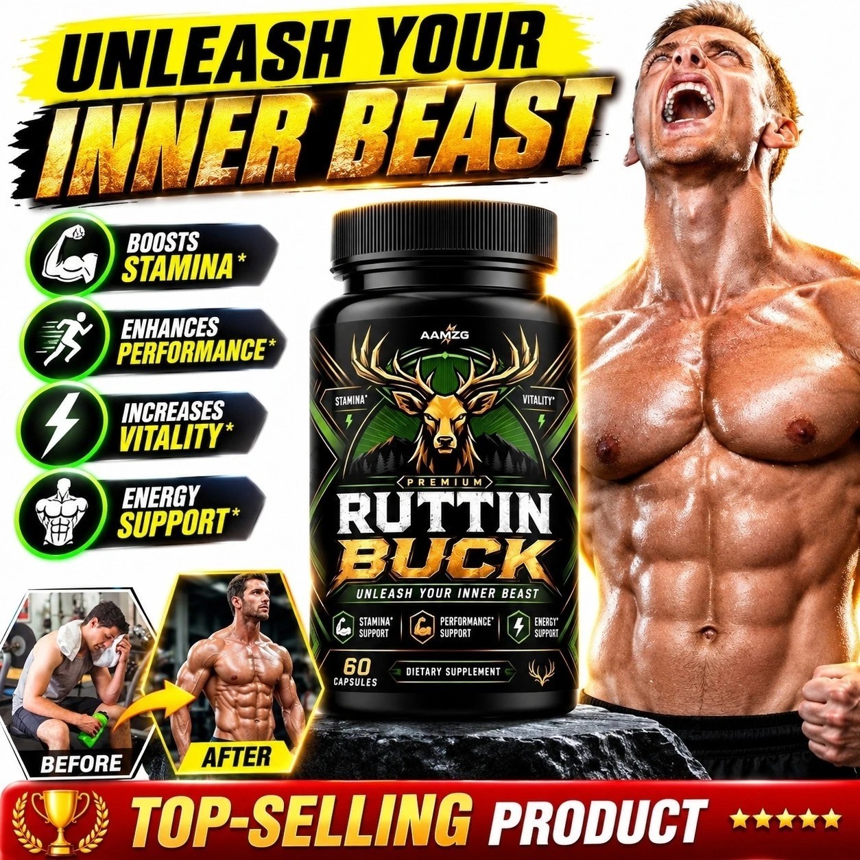 Male Enhancement Pill,Boost Testosterone, Endurance Boost Drive Stamina Max USA
