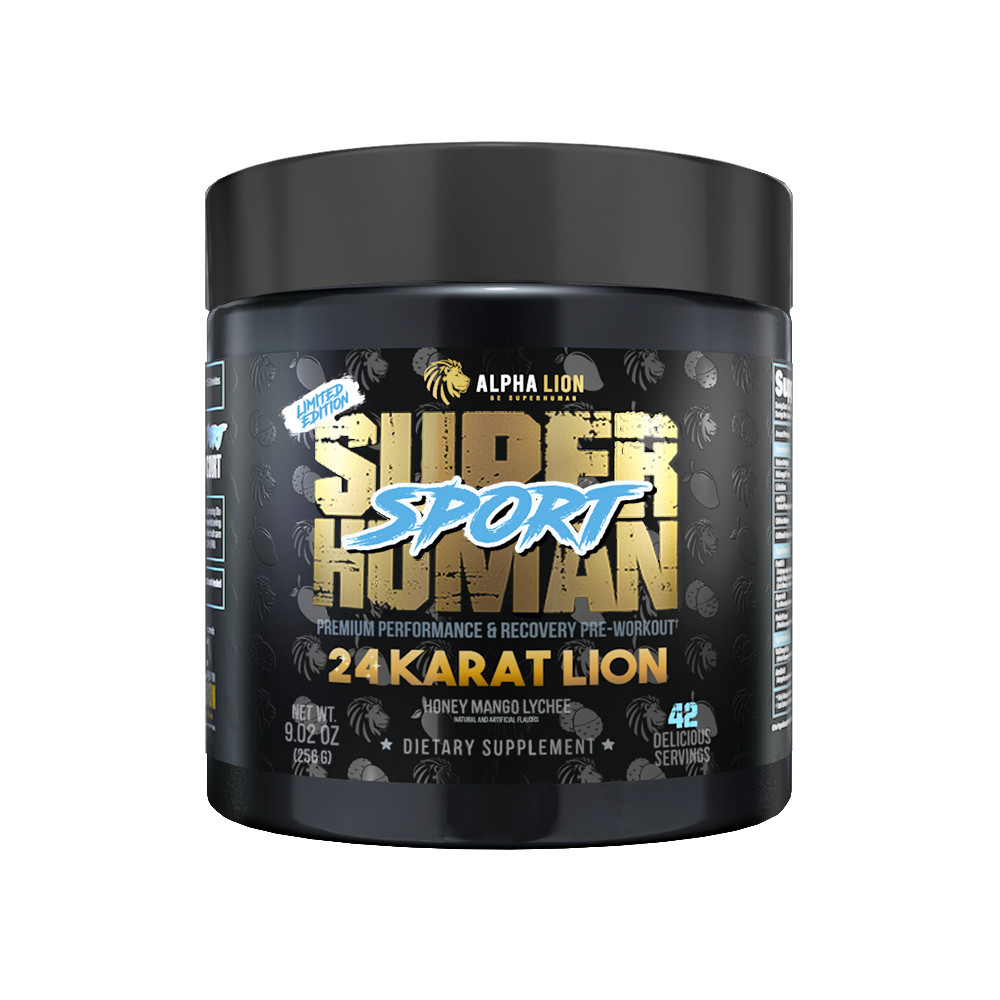ALPHA LION SUPERHUMAN SPORT (42 SVGS) pre workout recovery supreme burn extreme