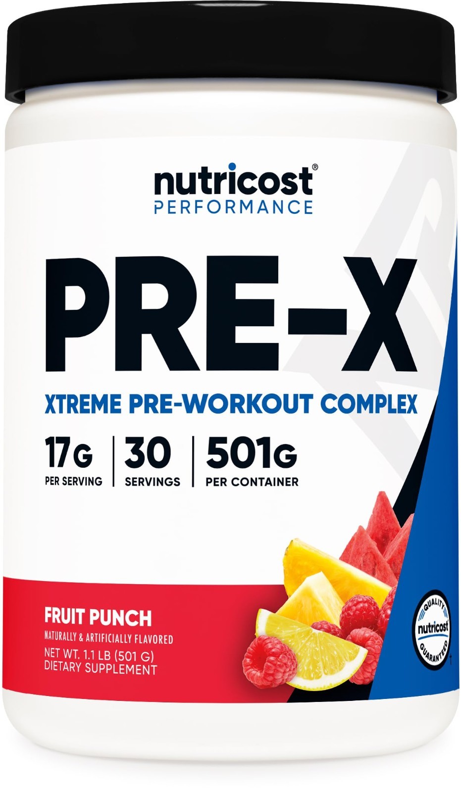 Pre-Workout Complex Powder – Fruit Punch, 30 Servings, Vegetarian, GMO-Free, Glu