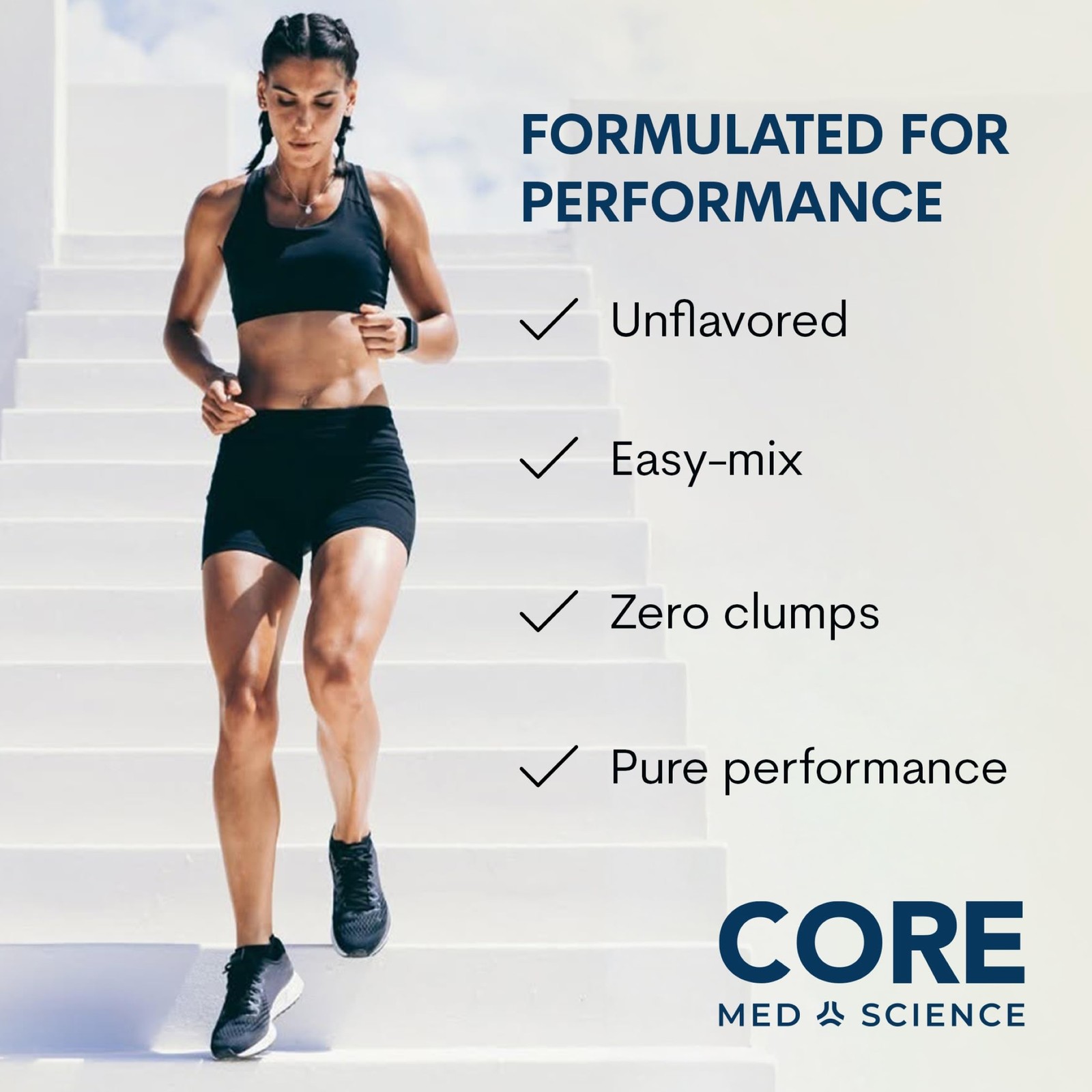 Core Med Science Creatine Monohydrate Powder 90 Servings – NSF Certified for …