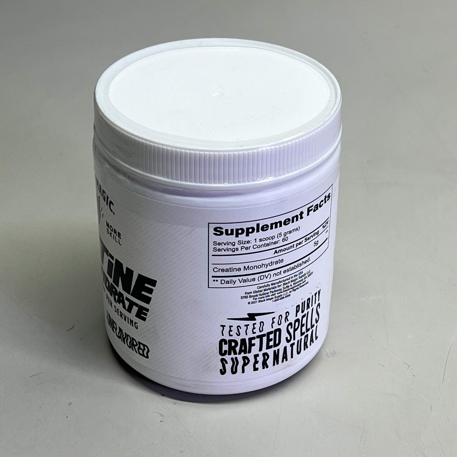 BLACK MAGIC Creatine Monohydrate 100% Pure 5G Per Serving BB 01/27 60 Servings