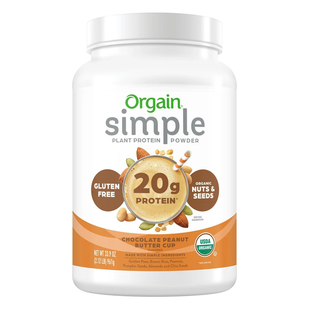 Orgain Simple Plant Protein Powder Chocolate Peanut Butter Cup 2.12 lb Organic