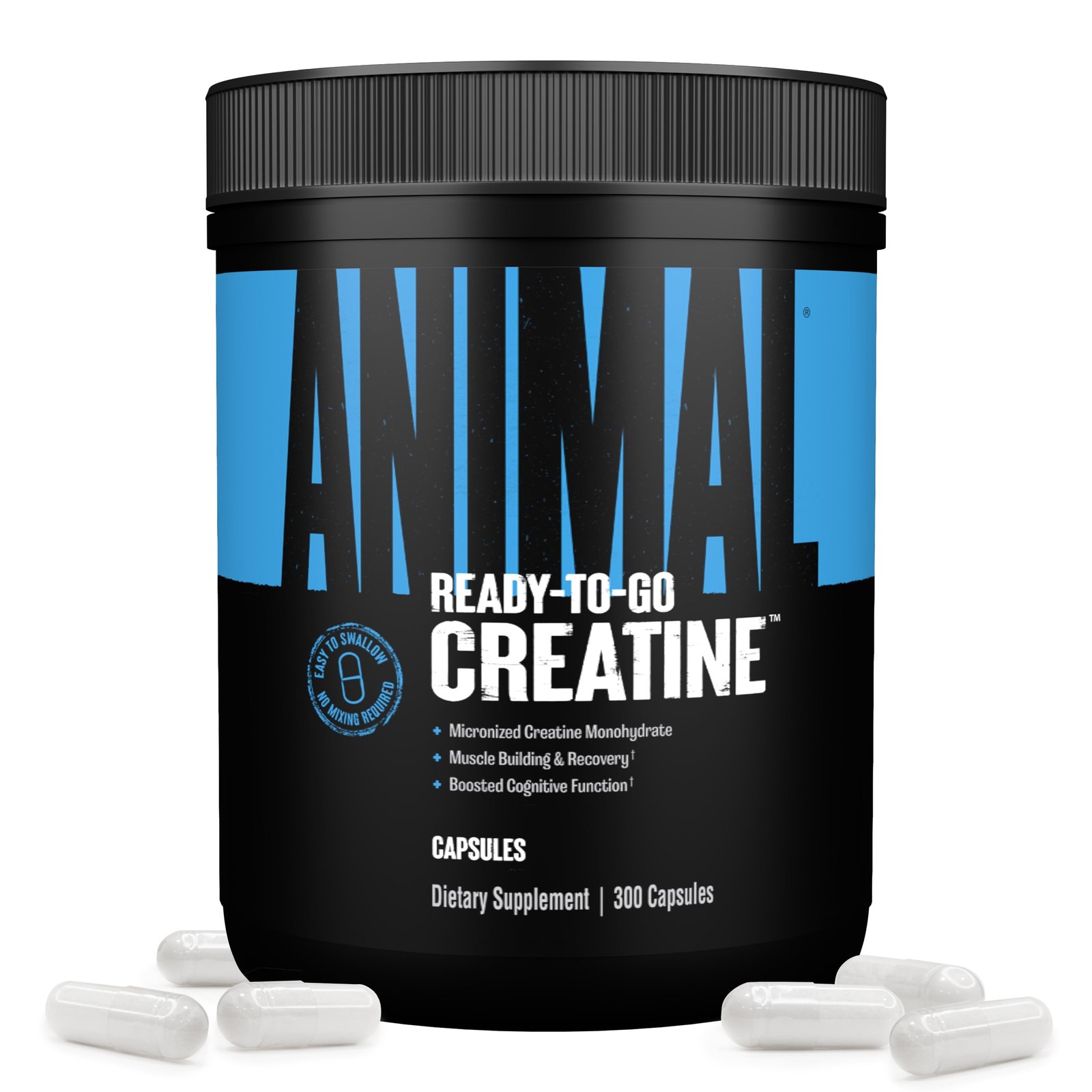 Animal Micronized Creatine Monohydrate Capsules – 300 Caps, 2500mg per Servin…
