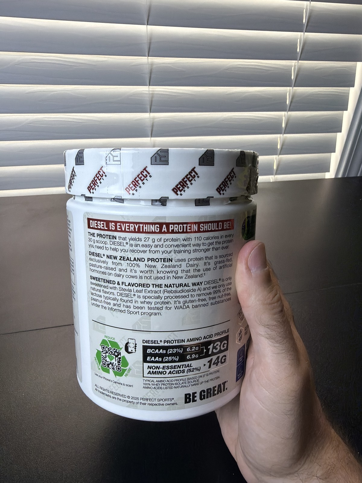 PERFECT SPORTS DIESEL Whey Isolate Protein Powder French Vanilla 27g 360g 12