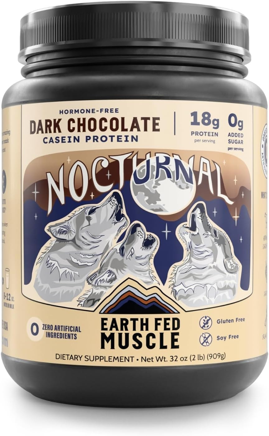 Nocturnal Casein Protein Powder – Dark Chocolate Protein Powder with Whey Blend