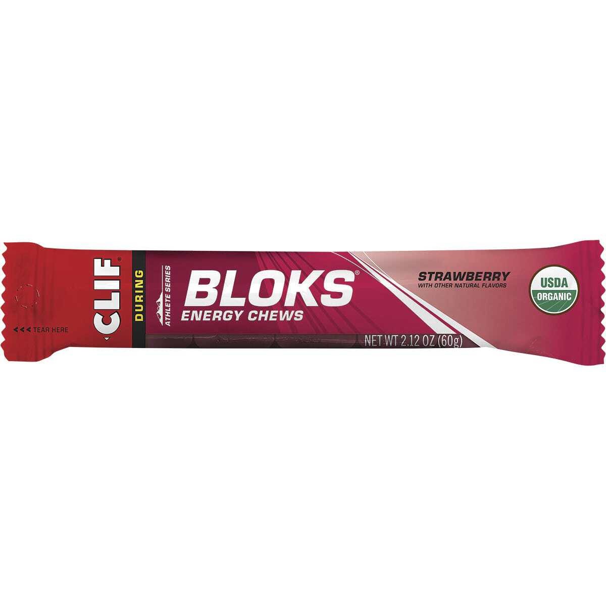 CLIF Bloks Energy Chews Strawberry 60g (Pack of 18)