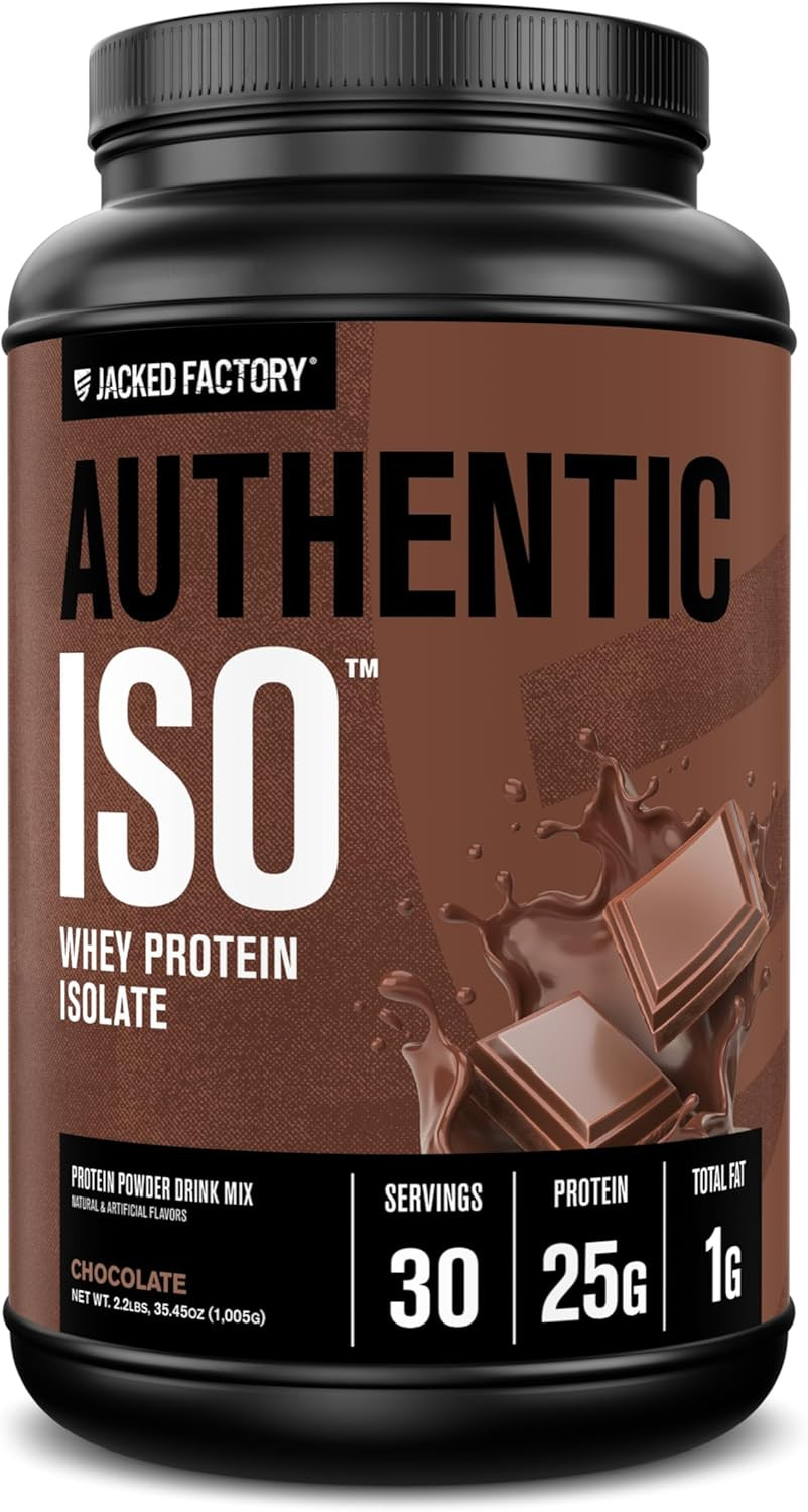 Authentic ISO Whey Protein Isolate Powder – Low Carb, Non-Gmo Muscle Building Pr