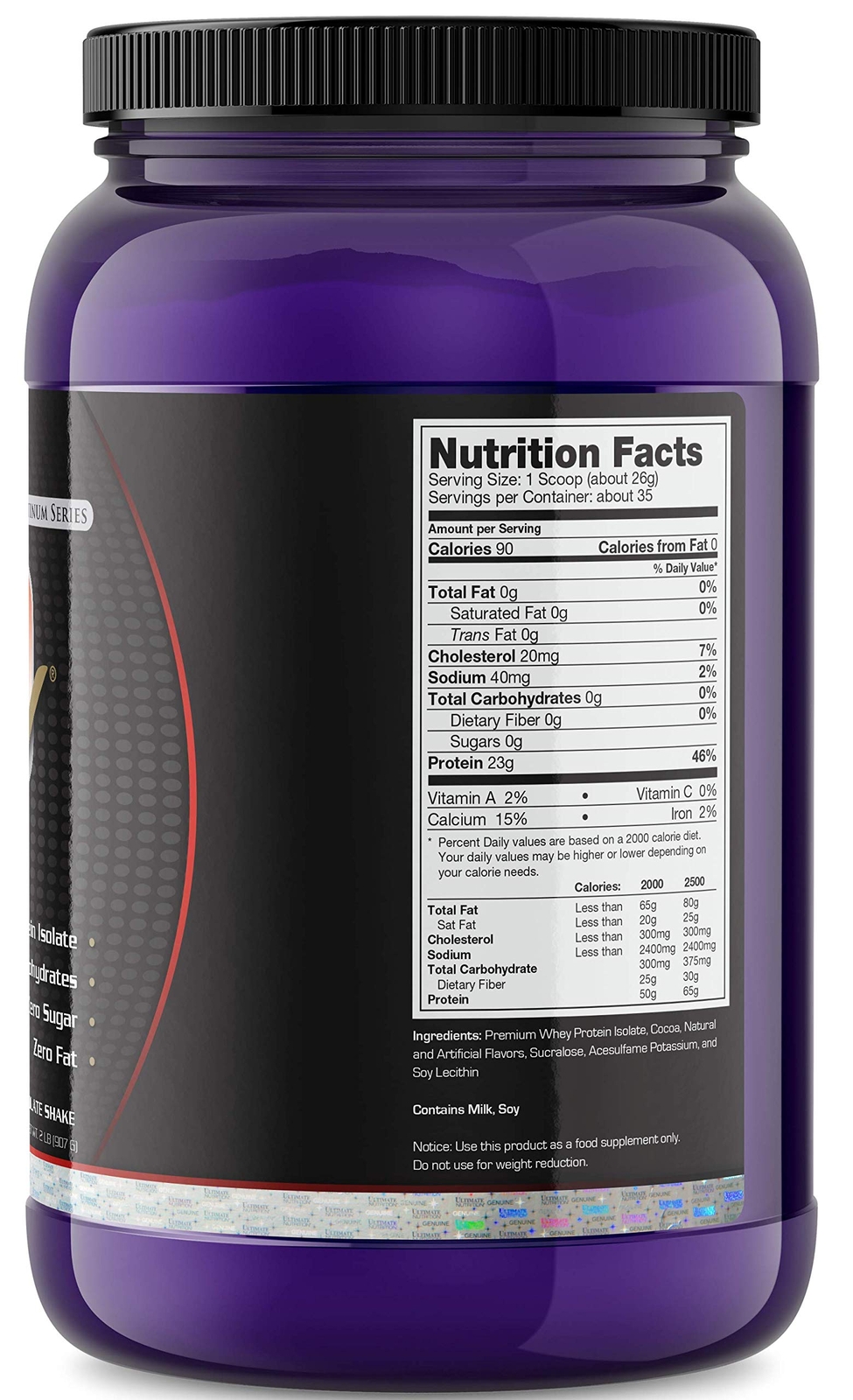 Ultimate Nutrition ISO Cool Whey Isolate Protein Powder – Keto Friendly – Sugar