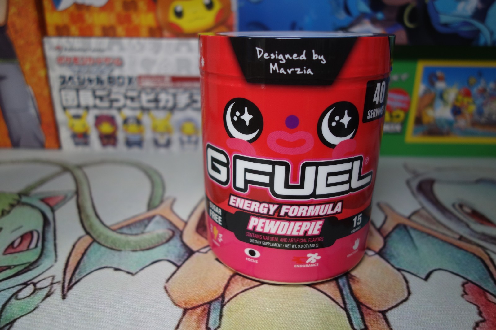Marzia Pewdiepie Lingonberry G fuel Collector’s Box Brand New On Hand!