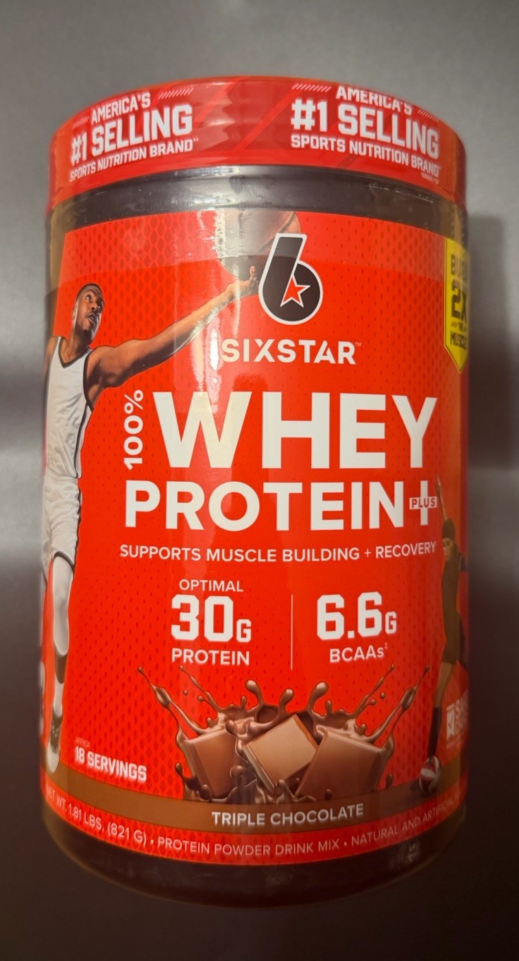 Six Star 100% Whey Protein Plus, 1.82 lbs – Triple Chocolate Exp. 10/2028