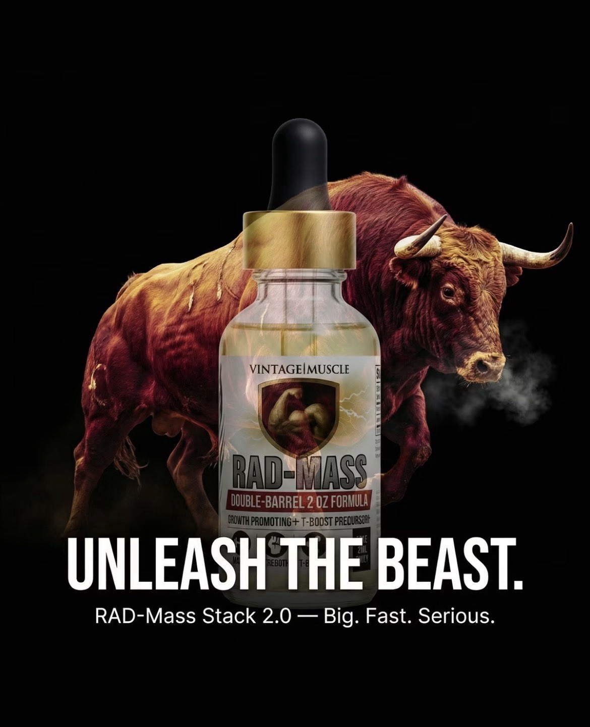 Rad Mass Stack 2 Step Precursor Test Base Muscle Gains By Vintage Muscle 💪🦍💧