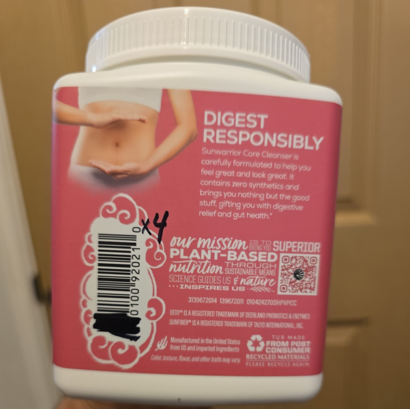 Sunwarrior Shape Core Cleanser Strawberry Cooler, 270 Grams