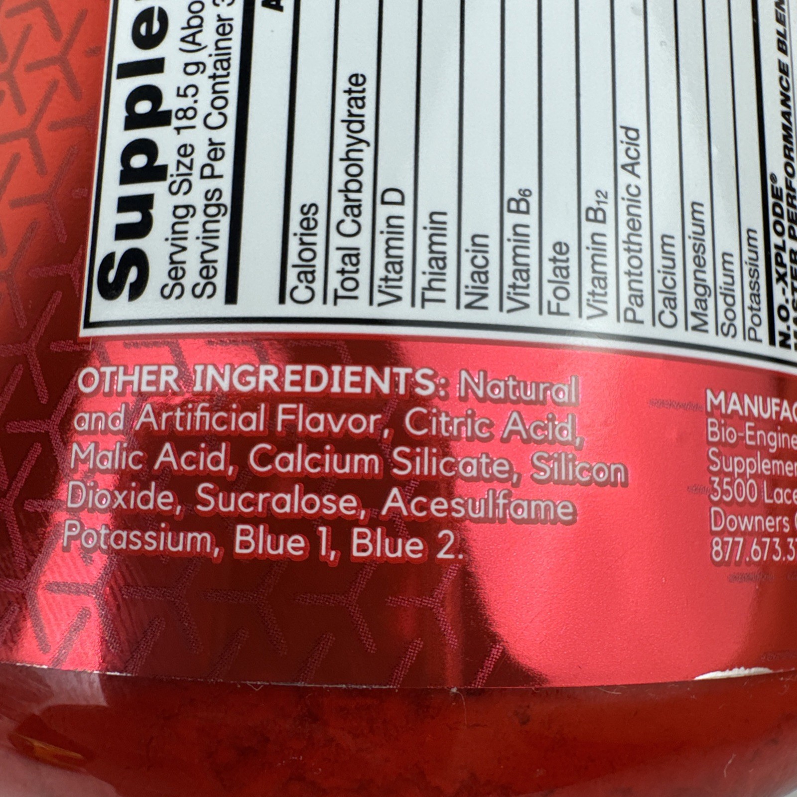 BSN N.O.-XPLODE Pre Workout Powder Energy Supplement Blue-Raz Brand New Exp 1/27