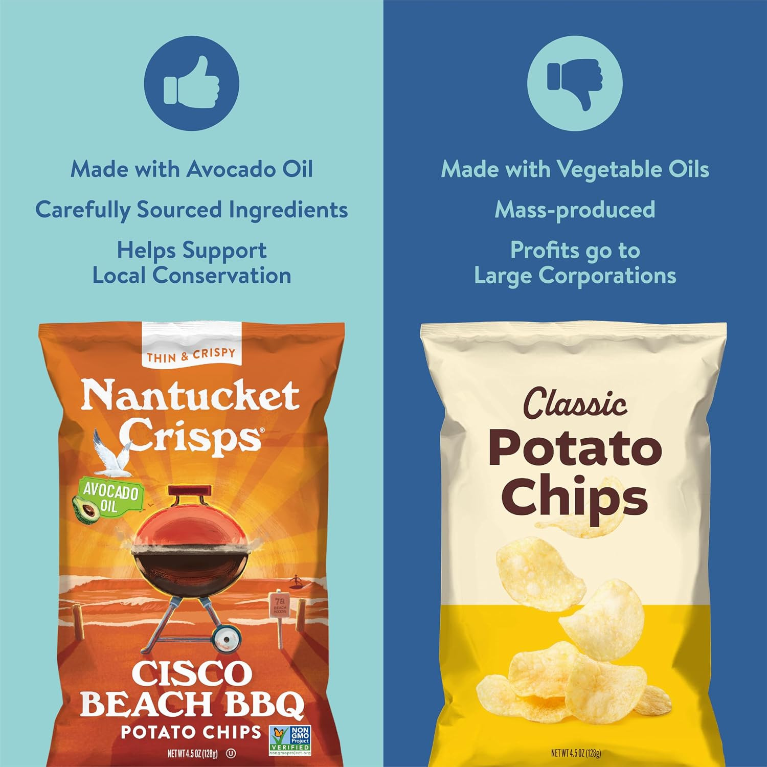 Trial Pack, BBQ, Sweet Onion & Sea Salt Chips, Made with Avocado Oil, Thin & Cri