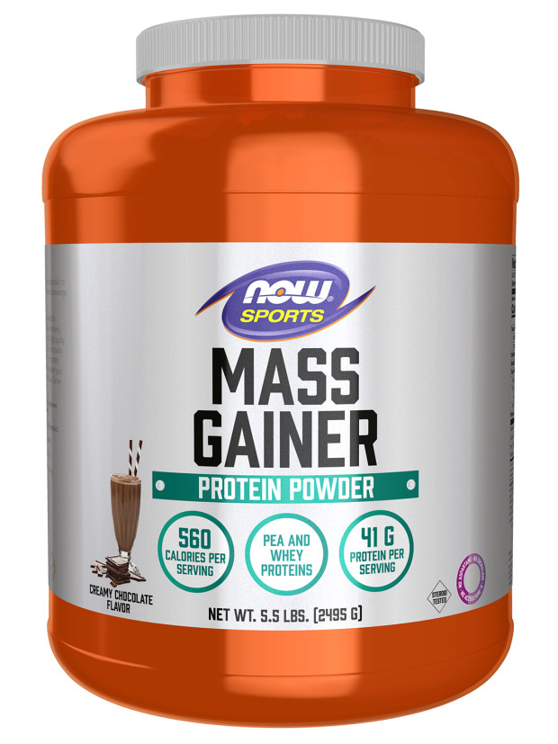 NOW Foods Sports Mass Gainer Protein Powder Creamy Chocolate 5.5 Lbs