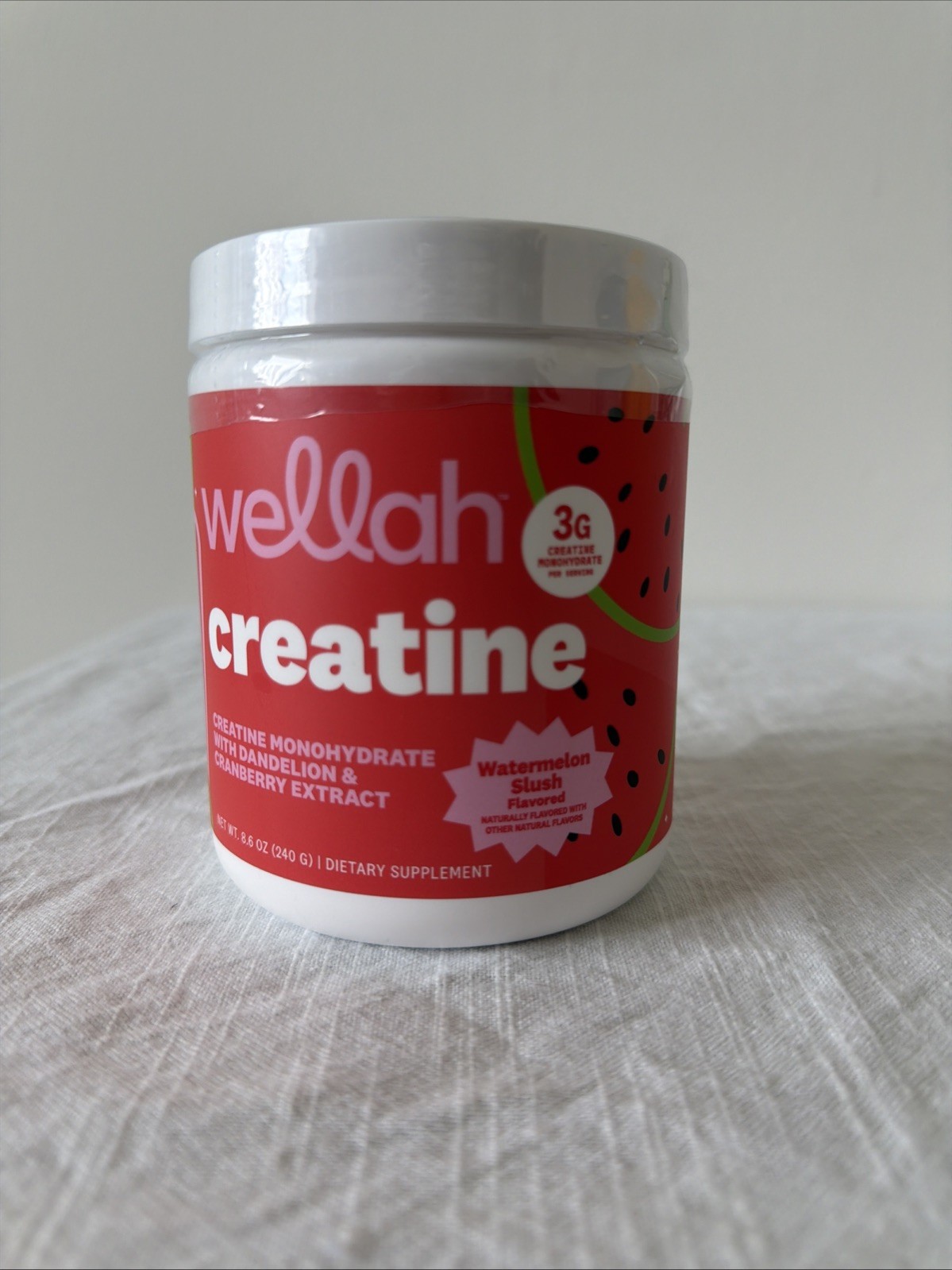 Wellah Creatine For Women (50 Servings, Watermelon Slush) – Creatine Monohydrate