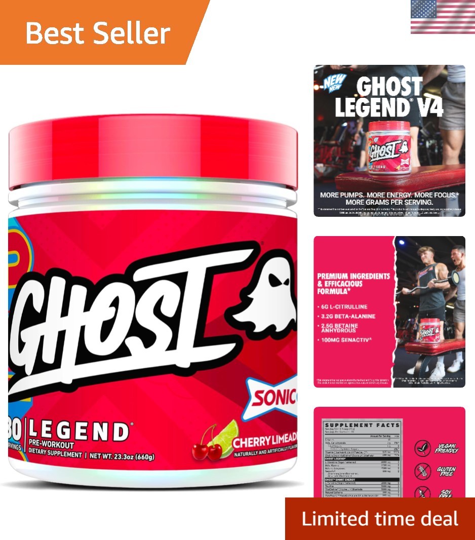 Legend Pre-Workout Powder, Sonic Cherry Limeade, 30 Servings | Pre-Workout wi…