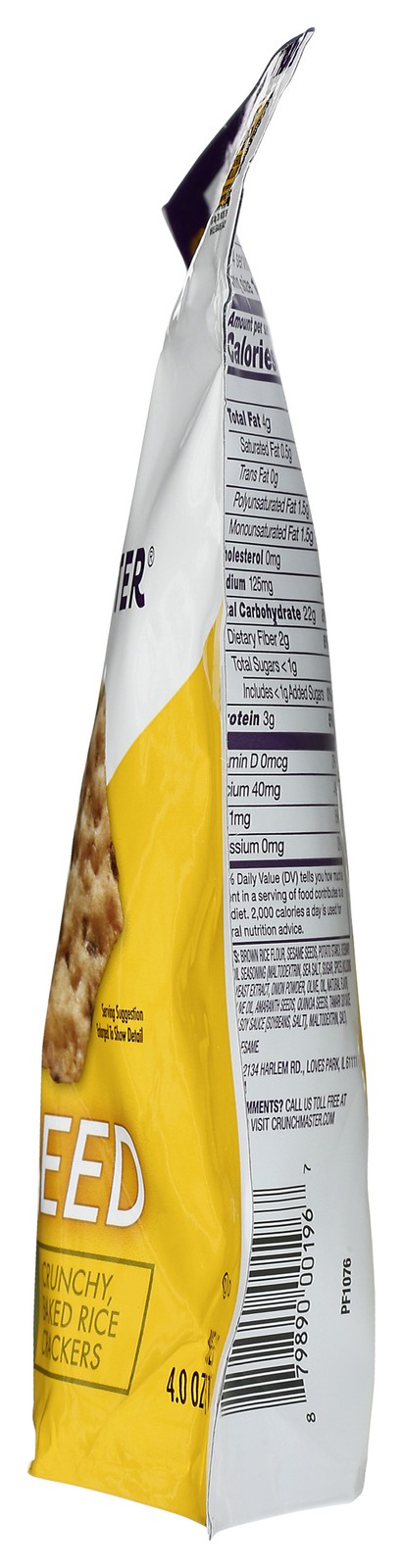 Crunchmaster Rosemary & Olive Oil Multi-Seed Crackers 4 Oz Rice 12 Pack