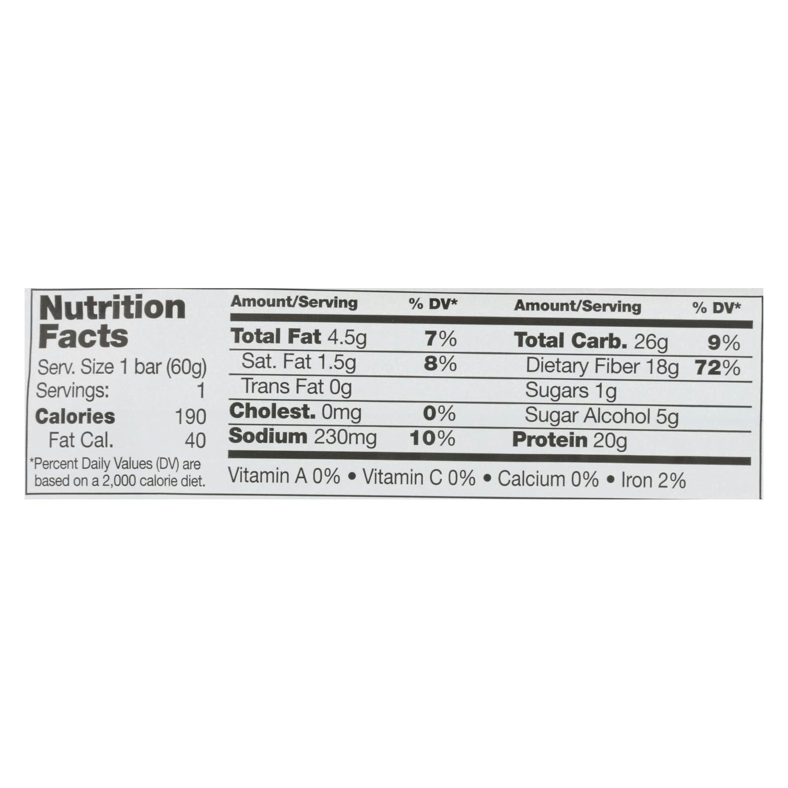 No Cow Bar Chunky Peanut Butter Bar – 2.12 oz (Pack of 12)
