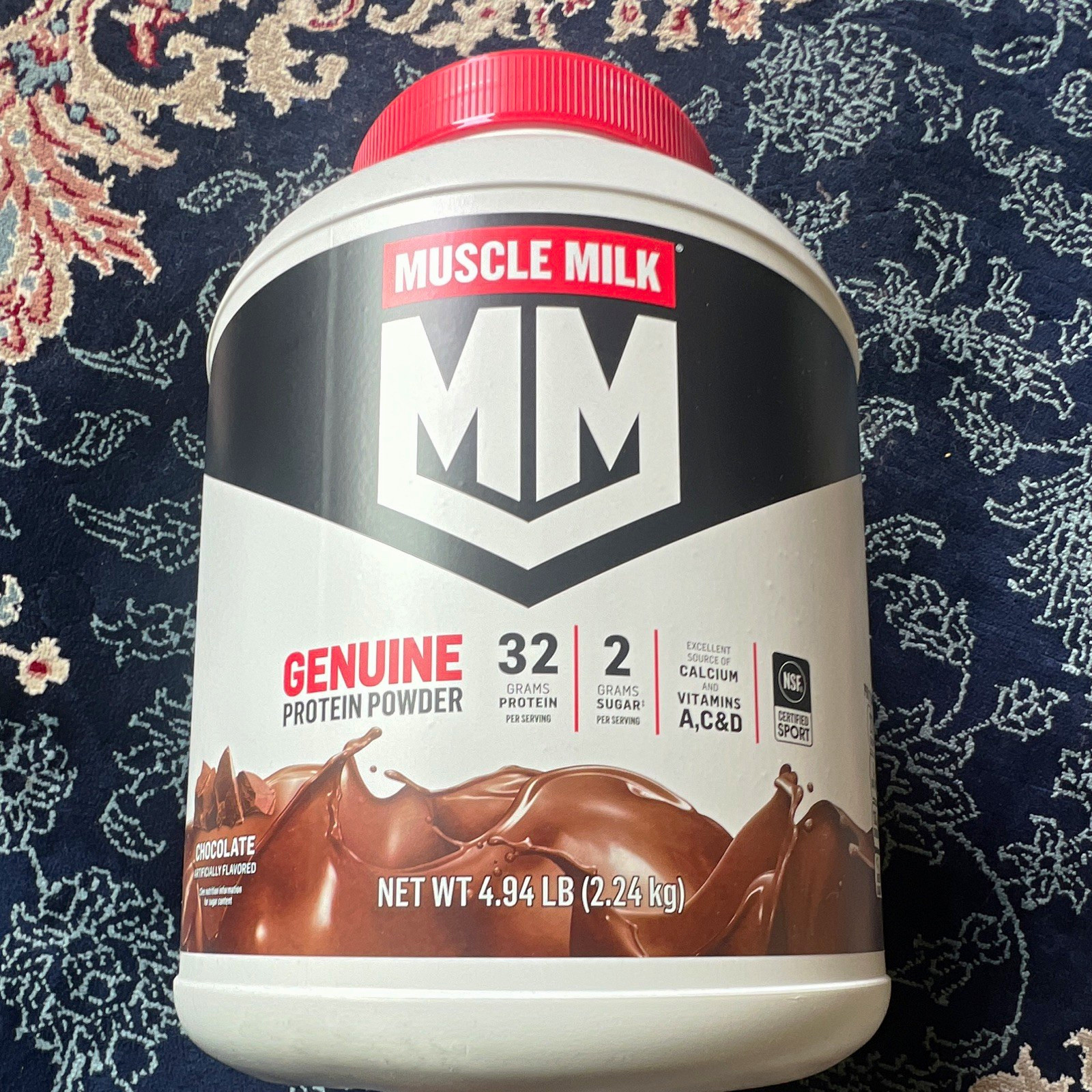 Muscle Milk Genuine Protein Powder High Protein NSF Sport Chocolate 4.94 lb