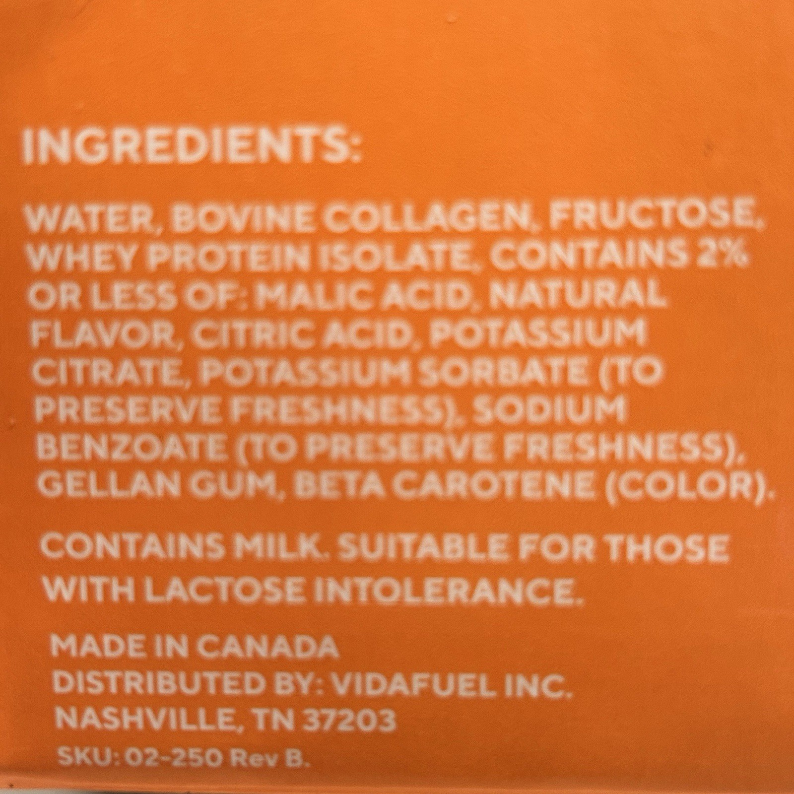 Vidafuel Wellness Protein Drink Citrus Burst 32 oz ~ 16 Servings Carton Exp:1/27