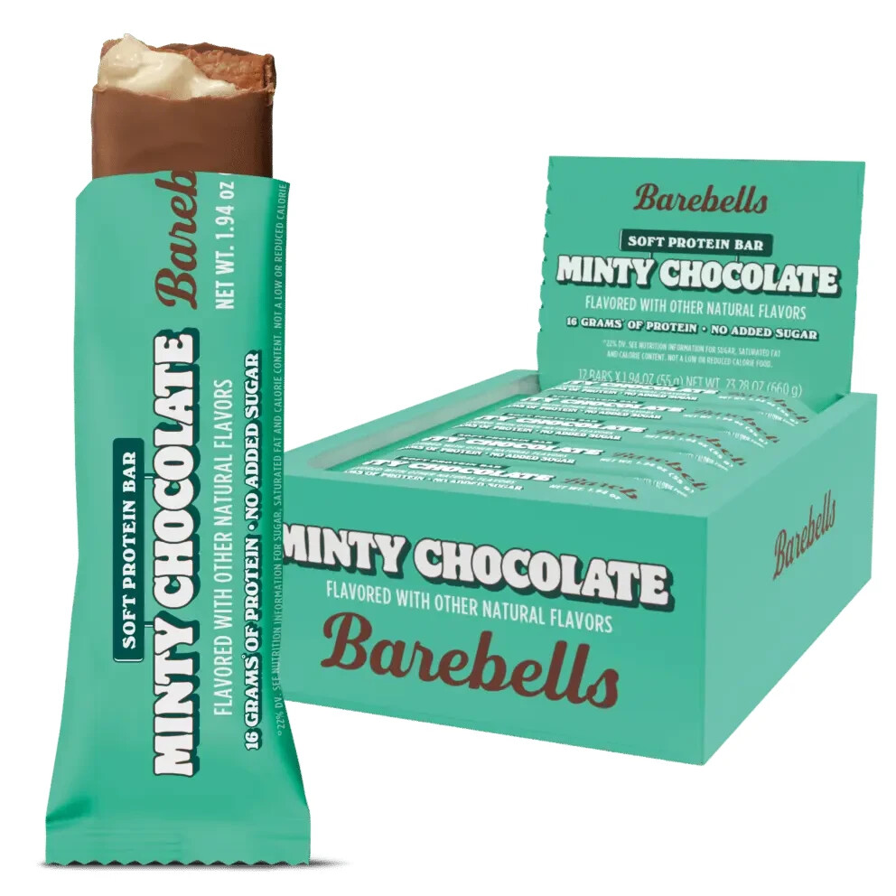 Barebells Minty Chocolate Protein Bars – No Added Sugar – Delicious , 12 Bars ✅